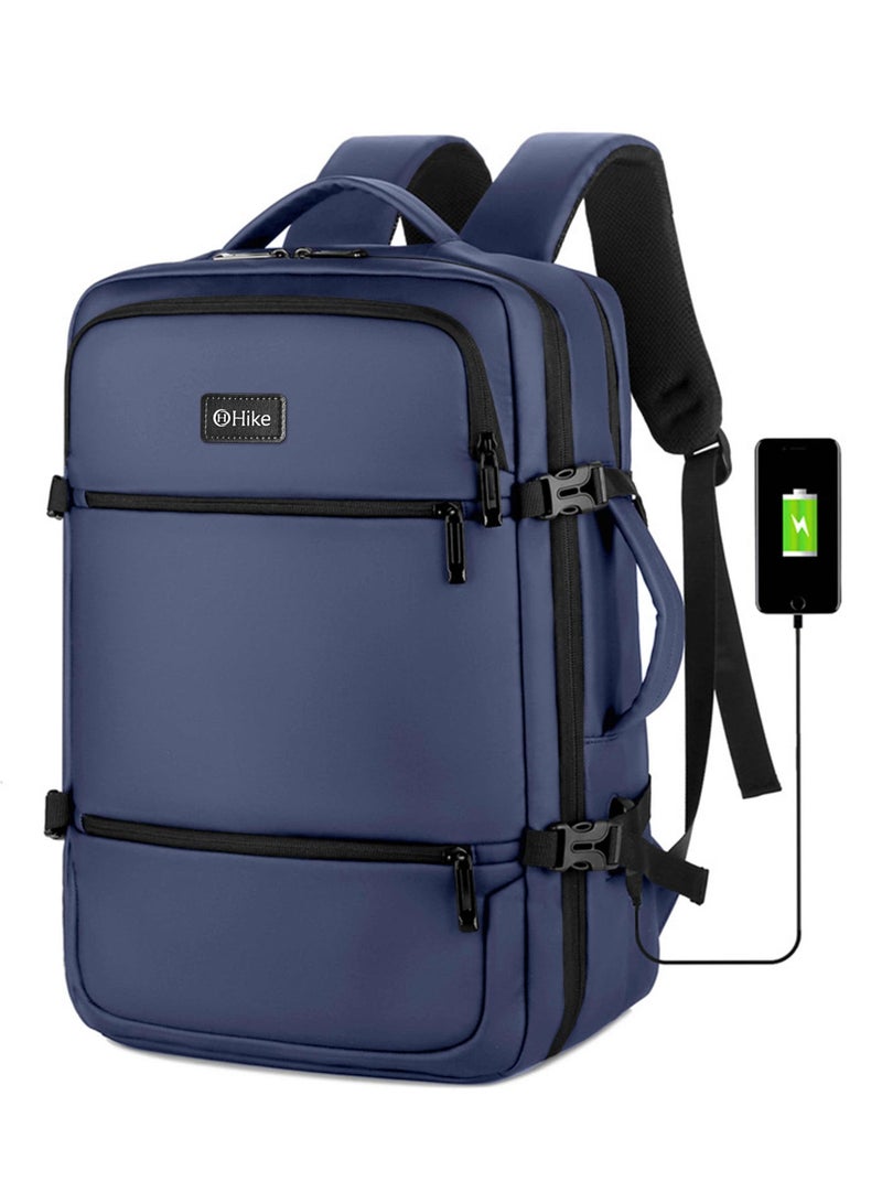 HIKE Premium Unisex Backpack Water Resistant Laptop Daypack with 360° Degree Opening and Separate Laptop Compartment for Travel/Business/College, HK2026, Blue - Image 2