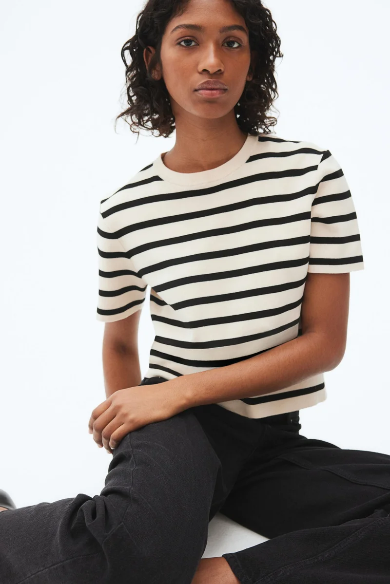 H&M Fine-knit T-shirt