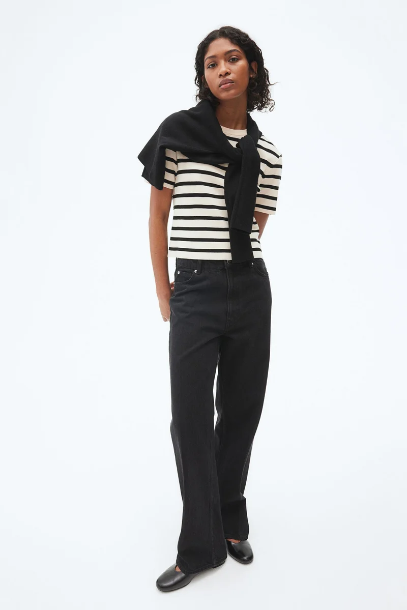 H&M Fine-knit T-shirt