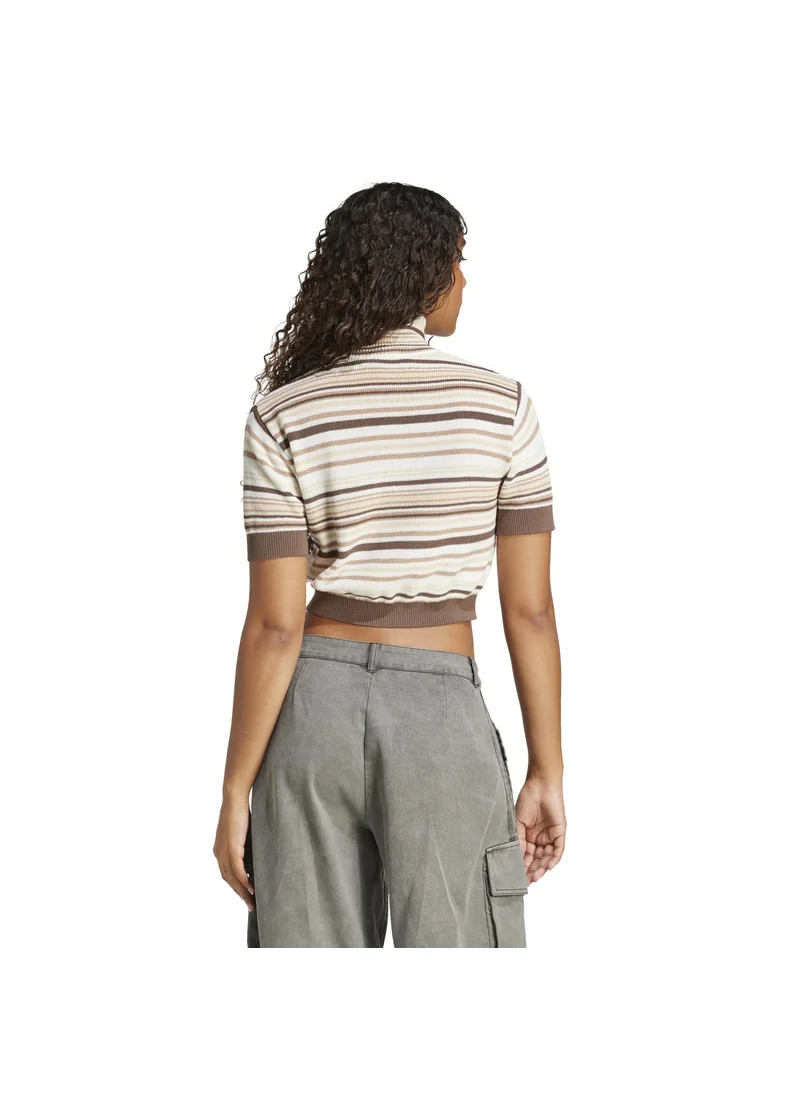 اديداس adidas CROP TURTLENECK Brown Originals Women TOPS