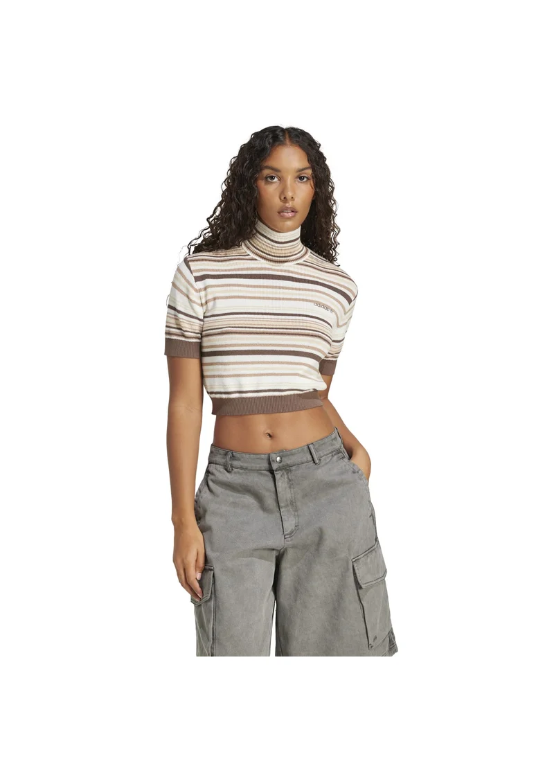 اديداس adidas CROP TURTLENECK Brown Originals Women TOPS