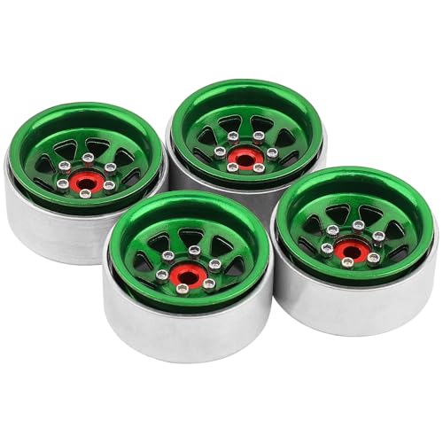 Pothyes 10 Beadlock Wheel 378mm Offset Wheel Rims for 118 124 RC Crawler Car Axial AX24 SCX24 FMS FCX24 TRX4M Upgrades Dark Green - Image 5