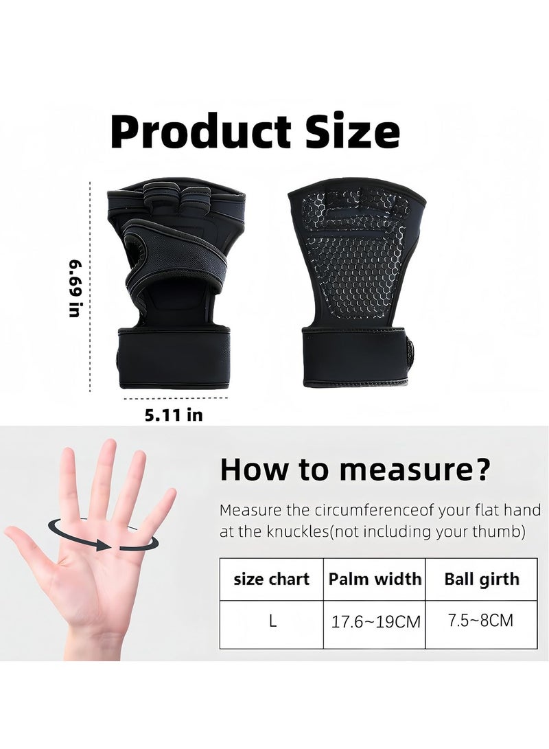 فلوشرينيك قفازات التمرين للرجال/النساء مع دعم للمعصم، قفازات رفع الأثقال القابلة للتنفس، قفازات رياضية للتدريبات المتقاطعة وركوب الدراجات والتجديف ورفع الأثقال للدعم والحماية - Image 2