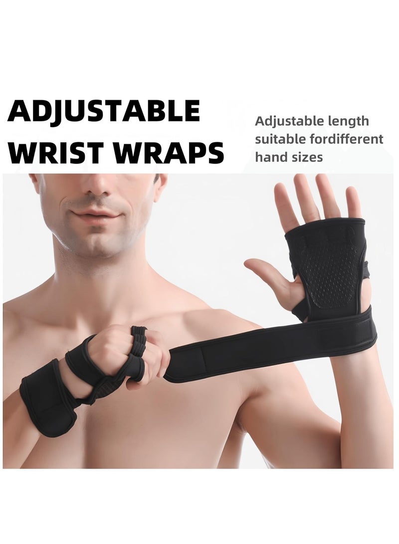 فلوشرينيك قفازات التمرين للرجال/النساء مع دعم للمعصم، قفازات رفع الأثقال القابلة للتنفس، قفازات رياضية للتدريبات المتقاطعة وركوب الدراجات والتجديف ورفع الأثقال للدعم والحماية - Image 3