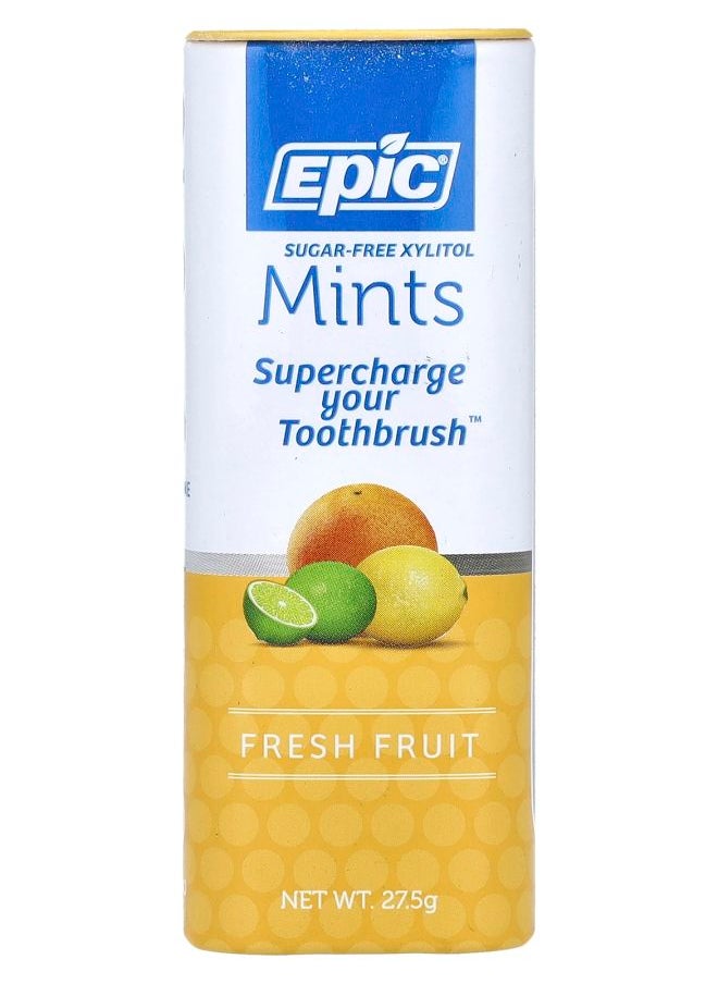 Epic Dental Sugar-Free Xylitol Mints Fresh Fruit 27 Mints 27.5 g 