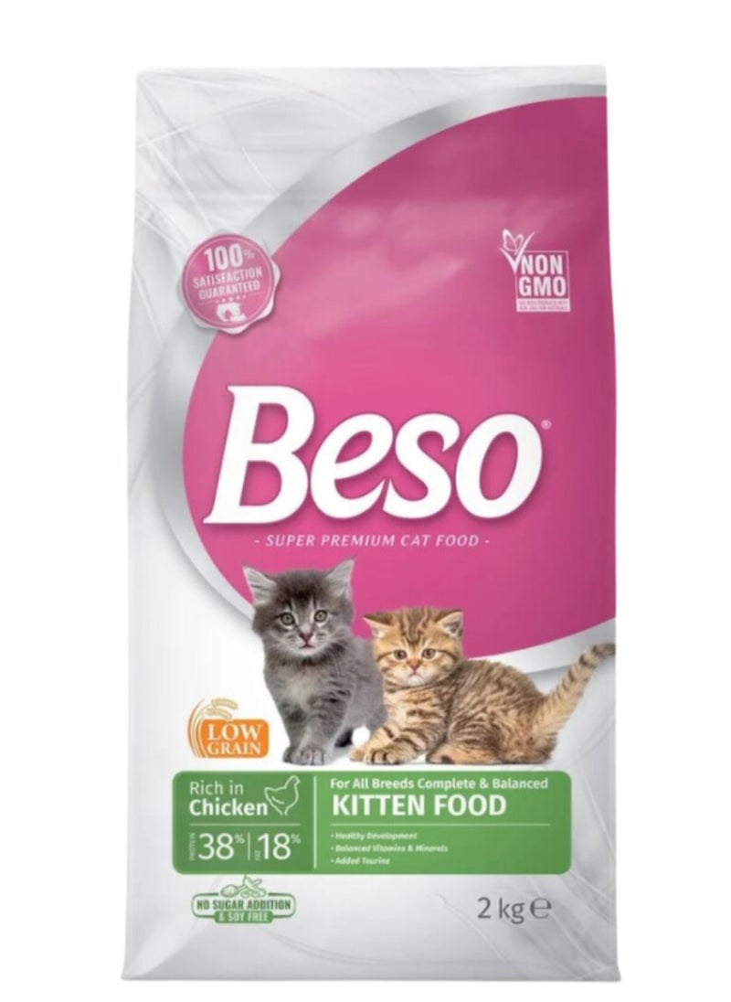Beso Cat Kitten Dry Food With Chicken Flavor 2KG 