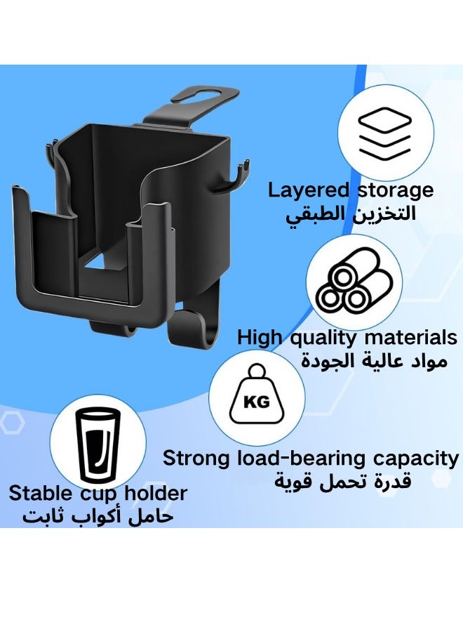 2-Piece New Multifunctional Car Seat Hooks with Phone Holder & Cup Holder - Universal Headrest Hook for Bags, Purses, Car Storage Organizer - Vehicle Accessories for Travel, Road Trips - Image 2