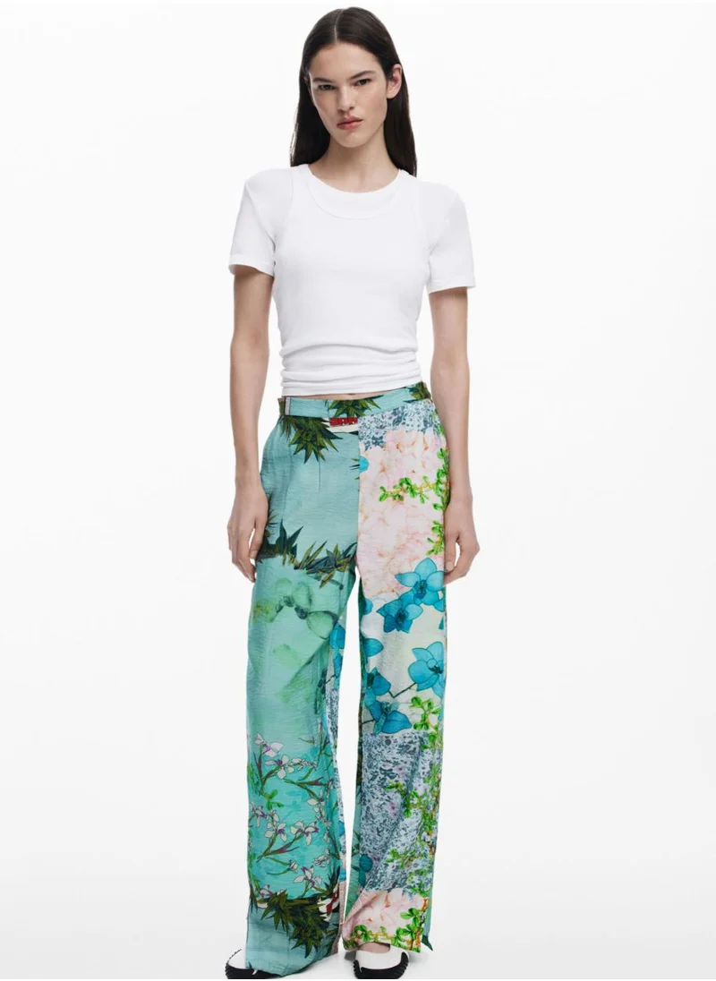 DESIGUAL Floral Print Trousers