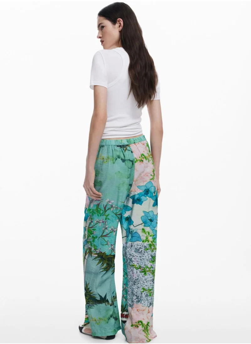DESIGUAL Floral Print Trousers