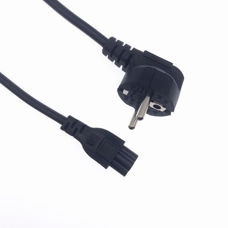 European Standard Elbow Laptop Printer Adapter Three-Hole Plum Tail Power Cord 1.5M - Image 4