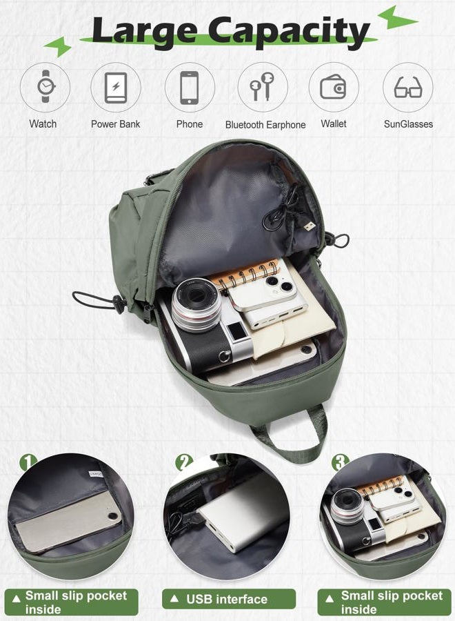 SEAFEW Sling Tactical Backpacks, Green-small, Small, Compact - Image 4