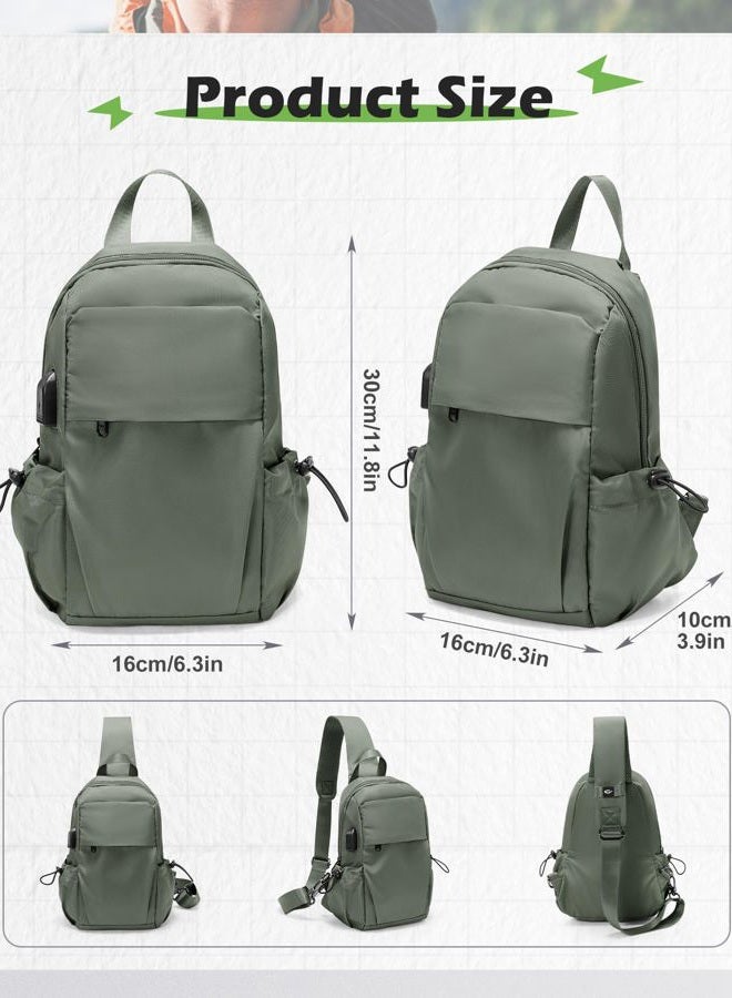 SEAFEW Sling Tactical Backpacks, Green-small, Small, Compact - Image 3