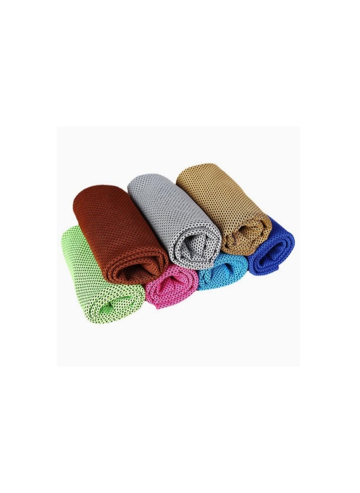 Generic Quick Drying Absorbent Towel, Yoga Fitness Absorbent Towel, 30 * 90cm Gray Cooling Towel With Silicone Portable Storage Box  - Image 3