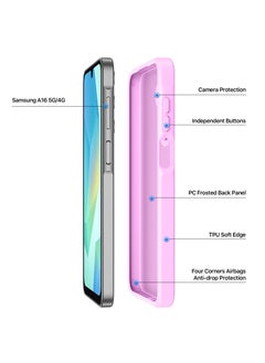 DUX DUCIS DUX DUCIS Yind Series Cover for the Samsung Galaxy A16 5G/4G mobile phone a slim, TPU Hybrid PC  cover made of TPU, polycarbonate silicone - Rose Pink  - Image 3