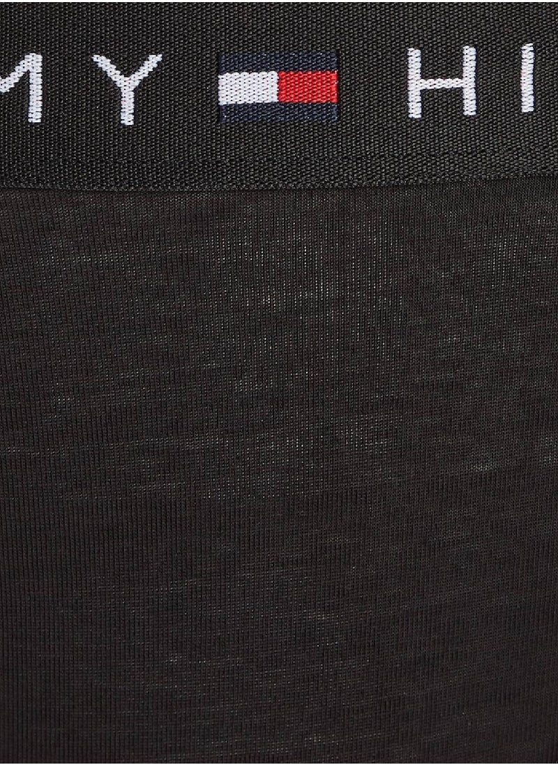 TOMMY HILFIGER Women's Original Logo Waistband Briefs Underwear Bottoms, Black  - Image 3
