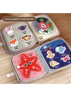 Generic Tear And Tear Books, Cloth Books, Tear And Wash Hands, Tear Cloth Books, Baby Can Bite Baby Early Education Toys, 6-12 Months, Foreign Trade-Color:2-piece Set [animal + Ocean]-Specification:Single Product  - Image 1