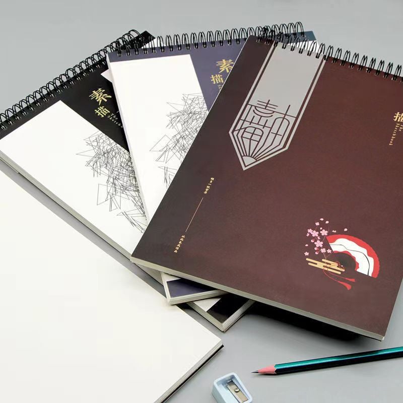 A4 Loose-Leaf Guofeng Sketchbook Art Drawing Book Hard Surface Removable Student Professional Blank Sketchbook - Image 3