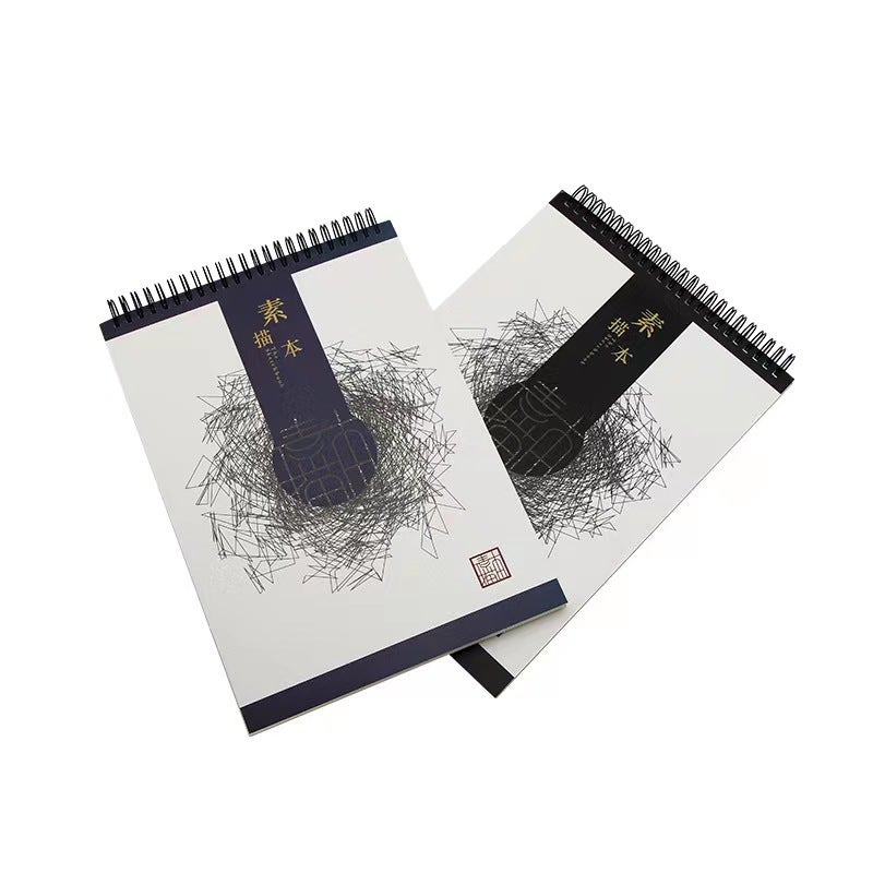 A4 Loose-Leaf Guofeng Sketchbook Art Drawing Book Hard Surface Removable Student Professional Blank Sketchbook - Image 5
