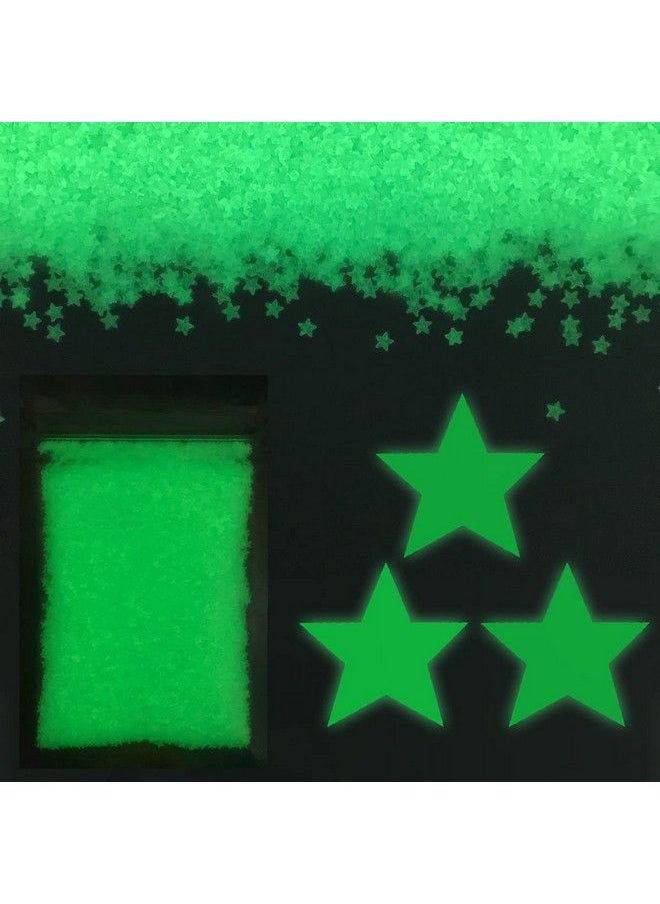 Electric Bliss Beauty - Glow in The Dark Stars Solvent Resistant & Cosmetic Grade Glitter Perfect for tumblers Wine Glasses Candle Holders Resin Slime Body face Nail Hair Arts & Crafts & More (Glow Star) - Image 1