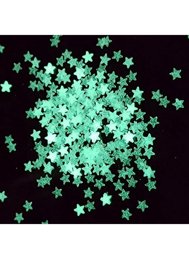 Electric Bliss Beauty - Glow in The Dark Stars Solvent Resistant & Cosmetic Grade Glitter Perfect for tumblers Wine Glasses Candle Holders Resin Slime Body face Nail Hair Arts & Crafts & More (Glow Star) - Image 1