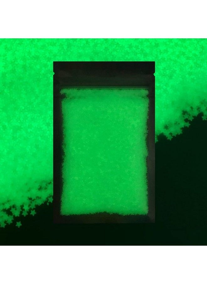 Electric Bliss Beauty - Glow in The Dark Stars Solvent Resistant & Cosmetic Grade Glitter Perfect for tumblers Wine Glasses Candle Holders Resin Slime Body face Nail Hair Arts & Crafts & More (Glow Star) - Image 1