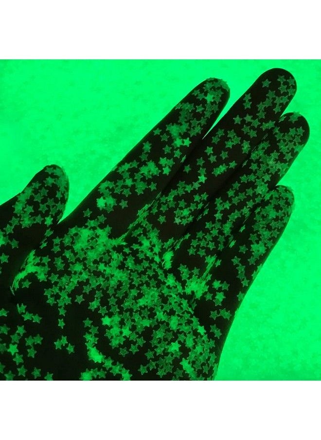 Electric Bliss Beauty - Glow in The Dark Stars Solvent Resistant & Cosmetic Grade Glitter Perfect for tumblers Wine Glasses Candle Holders Resin Slime Body face Nail Hair Arts & Crafts & More (Glow Star) - Image 1