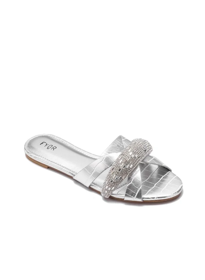 FYOR Cutout Detail Embellished Slide MY 252