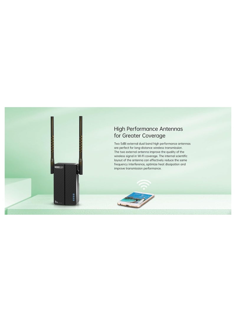 توتو لينك بالطبع! إليك ترجمة وصف TOTOLINK EX1800T Wi-Fi 6 AX1800 Dual-Band Range Extender إلى اللغة العربية: - Image 5