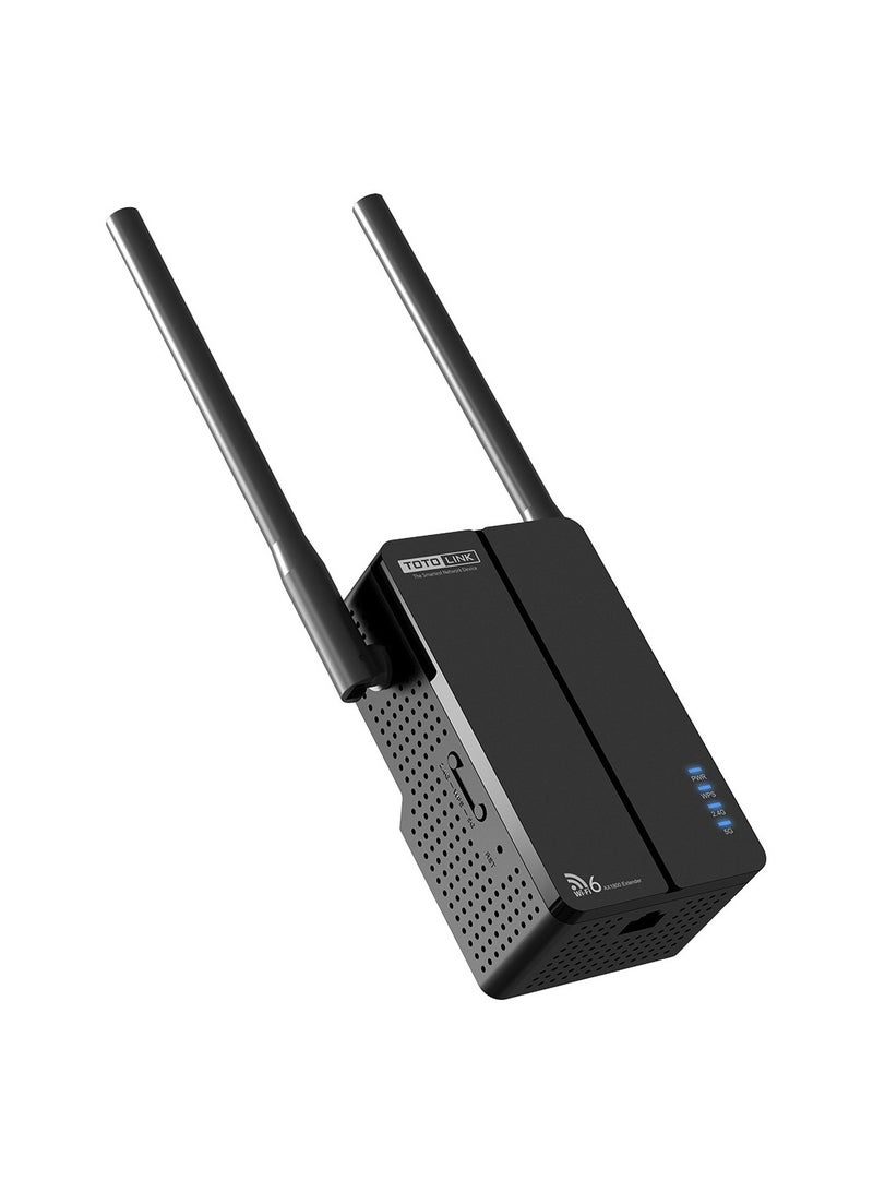 توتو لينك بالطبع! إليك ترجمة وصف TOTOLINK EX1800T Wi-Fi 6 AX1800 Dual-Band Range Extender إلى اللغة العربية: - Image 1