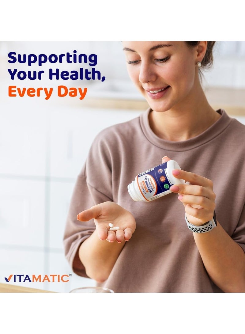 Vitamatic (Pack of 2) Vitamin D3 (Cholecalciferol) 50,000 IU, 2x60 Vegetable Capsules - Image 4