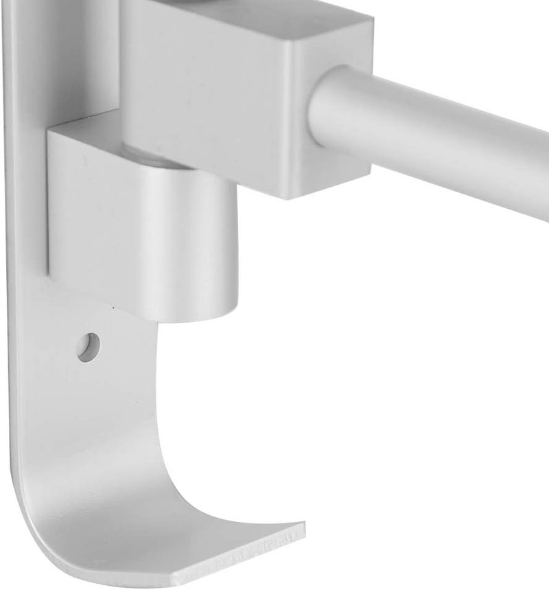YWBL-WH Towel Shelf, Swing Towel Holder Rack Wall Mounted Towel Swivel Moveable Multiple Rod Towel Rack Holder Storage Organizer for, Bath Towel Bars (Four Poles with Hook) - Image 5
