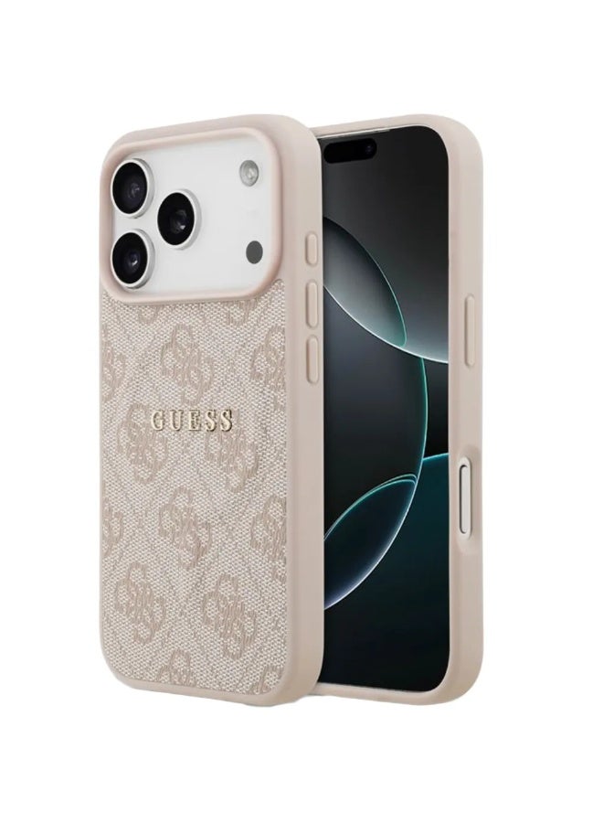 GUESS Guess MagSafe Leather Case with Classic Logo for iPhone 17 Pro Max – Pink - Image 2