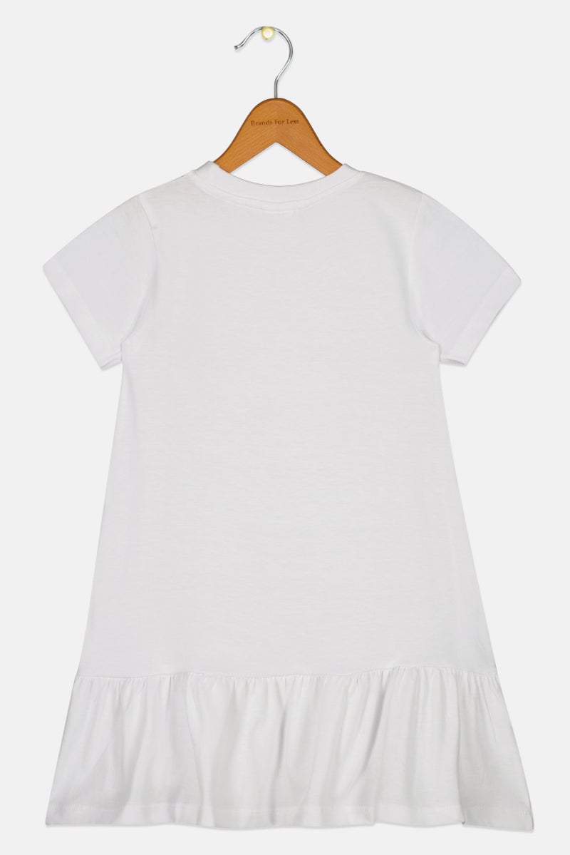 Peanuts Toddlers Girl Graphic Print Dress, White - Image 2