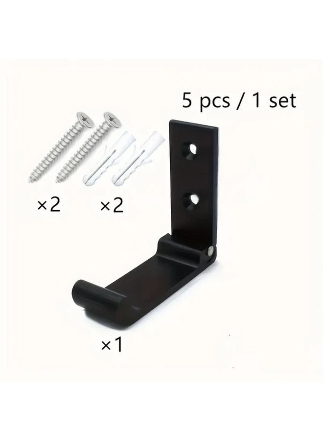 1Set Heavy Duty Wall Mounted Folding Hangers Rust Resistant Metal Hooks For Home Organization - Image 1