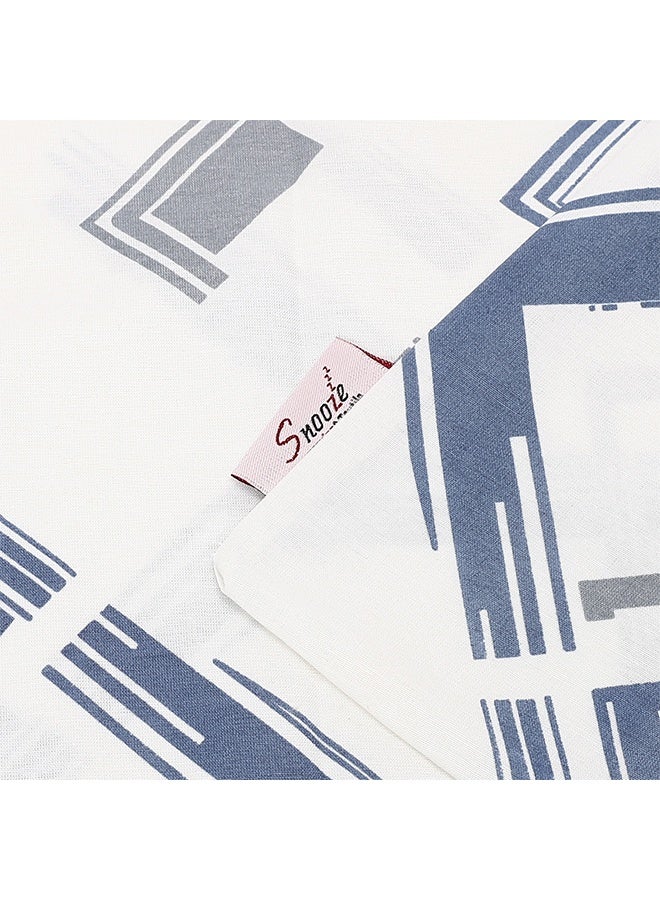 snooze Flat bed sheet set 2pcs, 180*235 cm + Free Pillowcase, Seafoam design - Image 5