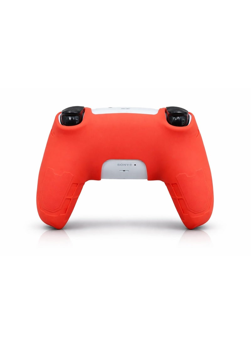 جراب PS5 أحمر وأصفر مع أغطية أنالوج - Image 4