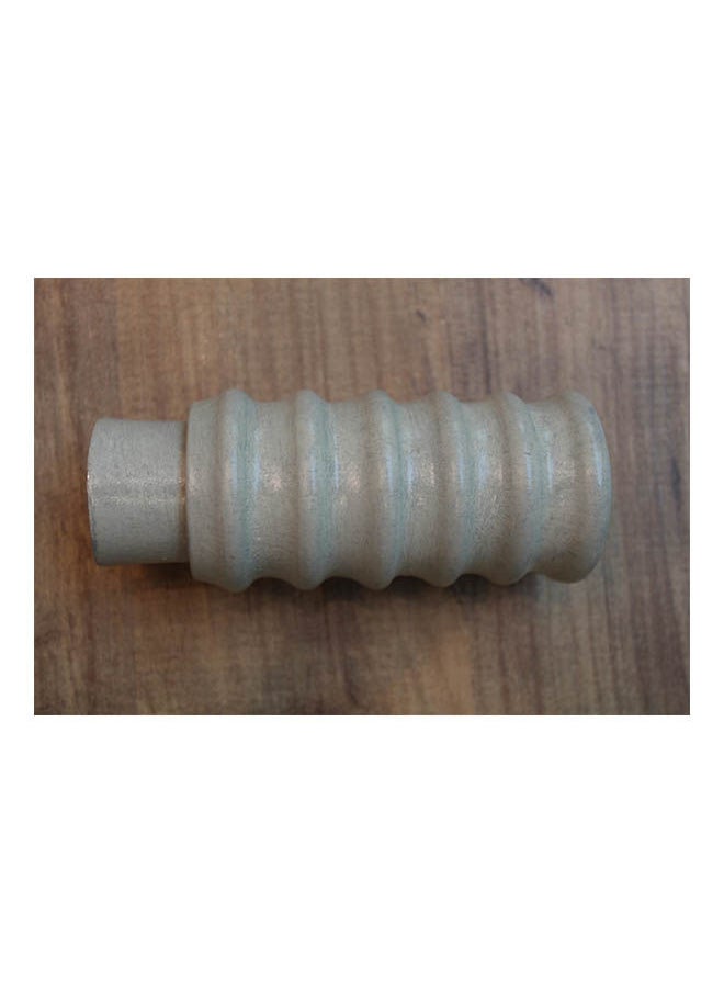 CURTAINS & RODS Embroidered Metal Curtain Tube Ends 