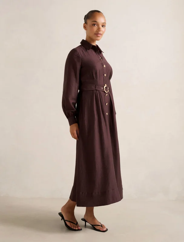 فورايفر نيو Evelyn Seam Detail Midi
