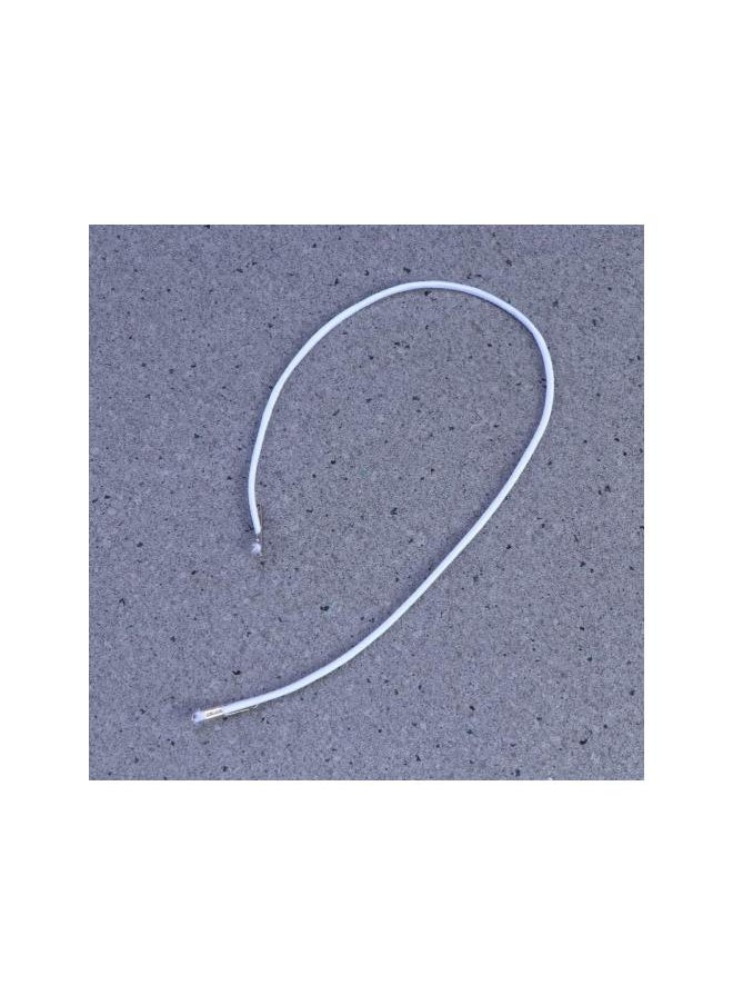 WYBOT - 100PCS Elastic Barbed Cords Barbed Elastic Cord Stretch Round String with Metal Barbs Barbed for Mask Making (White) - Image 1