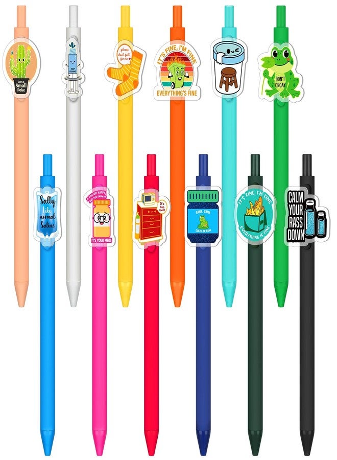 Sinload 24 Pcs Nurse Pens Cute Nurses Set Accessories Medical Assistant Gifts Novelty Gel Ink Pen for Writing Club Women Men Cna Work Office Coworker Teacher Supplies(Classic) - Image 1