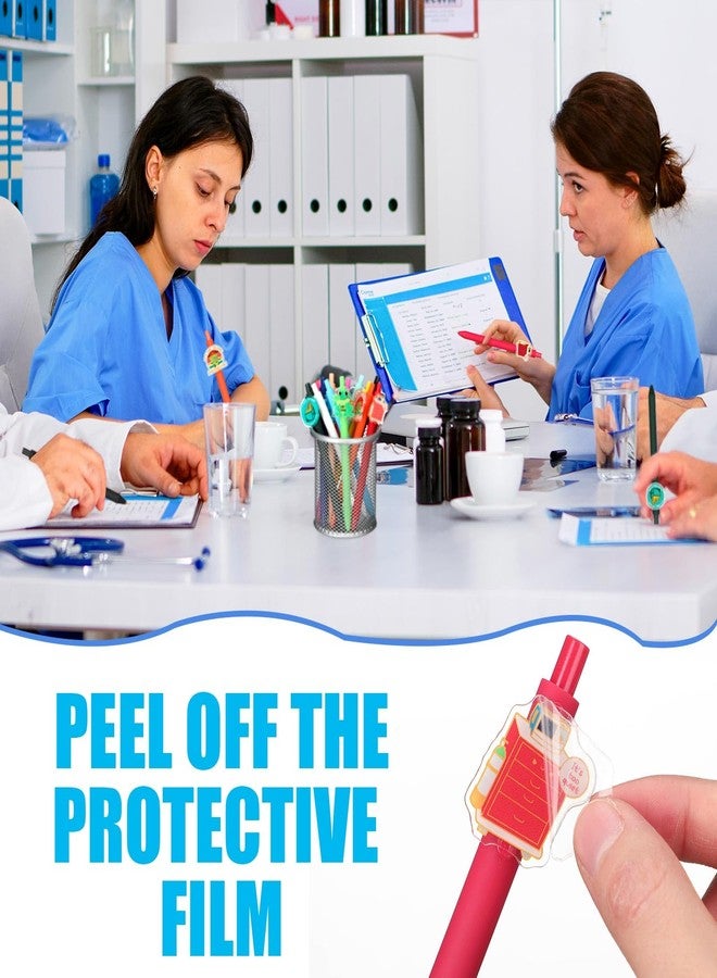 Sinload 24 Pcs Nurse Pens Cute Nurses Set Accessories Medical Assistant Gifts Novelty Gel Ink Pen for Writing Club Women Men Cna Work Office Coworker Teacher Supplies(Classic) - Image 4