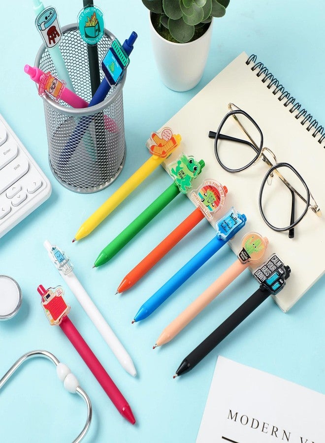 Sinload 24 Pcs Nurse Pens Cute Nurses Set Accessories Medical Assistant Gifts Novelty Gel Ink Pen for Writing Club Women Men Cna Work Office Coworker Teacher Supplies(Classic) - Image 5