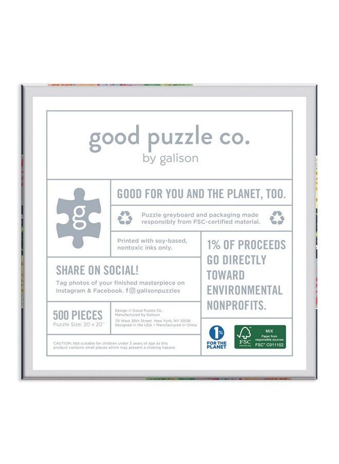Galison Cats And Flowers 500 Piece Jigsaw Puzzle From Good Puzzle Co. Beautiful Puzzles That Give Back To You And The Planet 100% Recycled Fsc Paper Enjoyable Activity For Family And Friends  - Image 4
