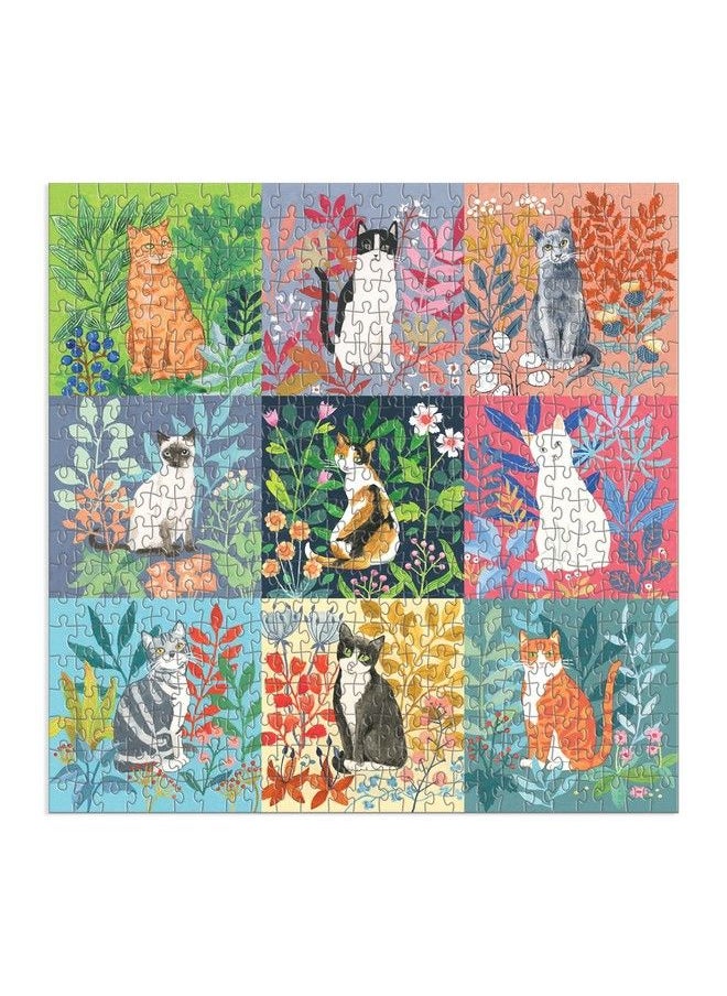 Galison Cats And Flowers 500 Piece Jigsaw Puzzle From Good Puzzle Co. Beautiful Puzzles That Give Back To You And The Planet 100% Recycled Fsc Paper Enjoyable Activity For Family And Friends  - Image 3