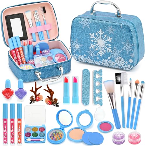 ACGASK Real Washable Makeup Kit for Girls NonToxic Kids Play Make Up Set Toy for Toddlers Children Princess Toys Birthday Christmas Gift ideas for Ages 5 6 7 8 9 10 11 12 Year Old Girls - Image 1