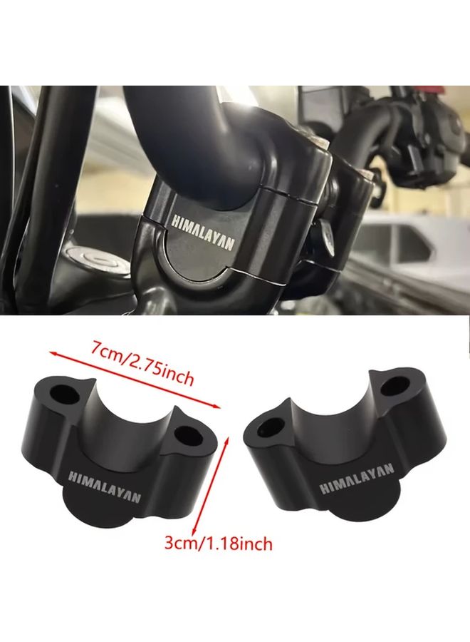 2024 Himalayan 450 Premium Black Aluminum Alloy Handlebar Risers Extend Adapter - Image 1
