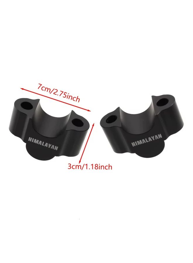 2024 Himalayan 450 Premium Black Aluminum Alloy Handlebar Risers Extend Adapter - Image 2