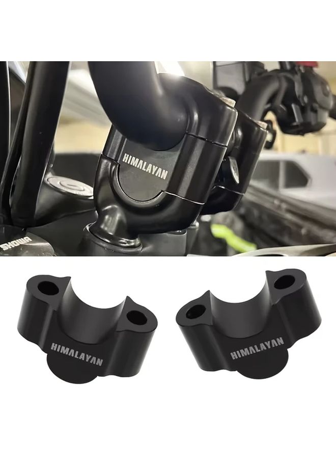 2024 Himalayan 450 Premium Black Aluminum Alloy Handlebar Risers Extend Adapter - Image 3