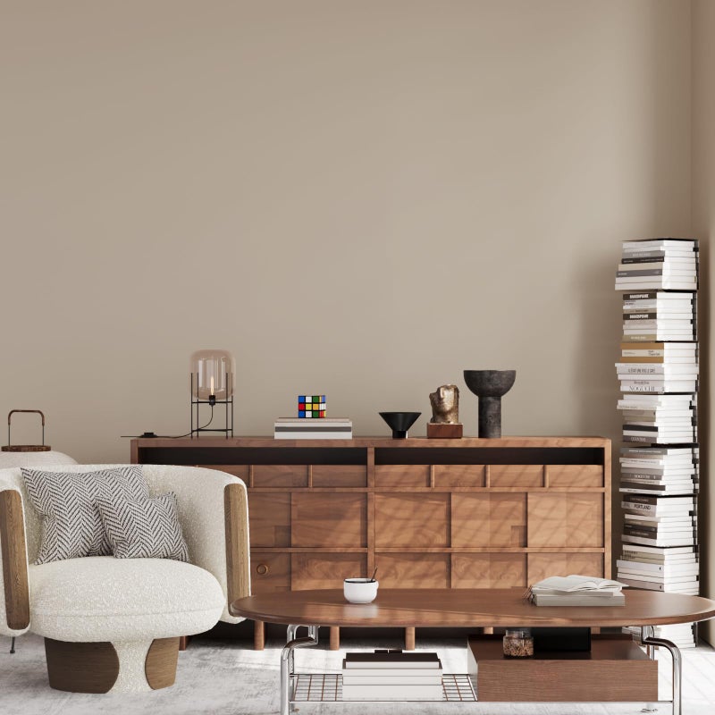 VaryPaper 15.7''x78.7'' Matte Beige Brown Wallpaper Peel and Stick Light Brown Contact Paper for Walls Removable Waterproof Kitchen Cabinet Vinyl Wrap Self Adhesive Wall Paper for Bedroom Bathroom - Image 4