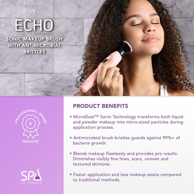 Spa Sciences ECHO - Makeup Brush for Flawless Blending, Contouring, Highlight & Airbrush Finish - 3 Speeds - Rechargeable - Image 3